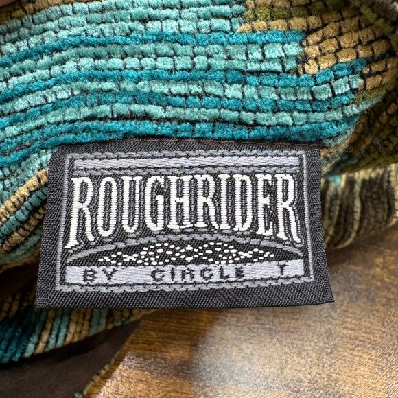 RoughRider by Circle T Size M Jacket Western Southwest Rodeo Cowgirl Teal Brown - Picture 3 of 14